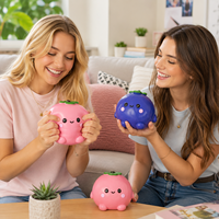 Mainan Squishy Blueberry Kawaii Slow Rebound Penghilang Stres Dekompresi Hadiah Ulang Tahun Pengisi Keranjang Paskah Dekorasi Meja Liburan