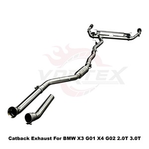 Sistema de Escape Catback con Válvulas Vortex SS304 para BMW X3 G01 X4 G02 2.0T 3.0T B48 B58 2019-2024, Kit de Sistemas de Ajuste de Ajuste Directo - Product Image 4