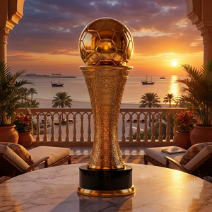 Trofeo <span class=keywords><strong>de</strong></span> Campeón <span class=keywords><strong>de</strong></span> Fútbol Personalizado en Oro, Copa Ecológica <span class=keywords><strong>de</strong></span> Metal, Premio Deportivo <span class=keywords><strong>de</strong></span> Lujo, Recuerdo para Regalo en Ferias Comerciales - Product Image 6