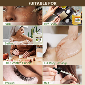 Aceite de <span class=keywords><strong>Aloe</strong></span> <span class=keywords><strong>Vera</strong></span> 100% Puro y Orgánico de Grado Cosmético para Base de Máscara de Pestañas, Lápiz Labial, Jabón, SPA, Masajes, Cuidado Corporal y de la Piel - Product Image 3