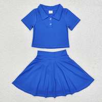 Conjunto Deportivo de 5 Colores para Niñas, Camiseta de Manga Corta, Falda, Pantalones Cortos, Ropa Deportiva de Boutique para Yoga