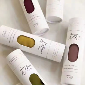 Eco-Friendly Custom Cylinder Packaging Paper Tube Clothing Scarves Tube Packaging With <b>Window</b> - Product Image 4