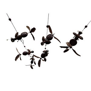 Carillon éolien à thème animal, en bois sculpté à la main, 100% matériau naturel, style traditionnel moderne, origine Thaïlande, pour cadeaux et souvenirs - Product Image 5