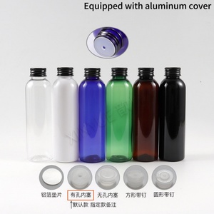 Bouteilles en plastique, flacons ronds en PET vert avec bouchons à disque noir lisse, 150 ml, flacon de lotion en plastique - Product Image 3