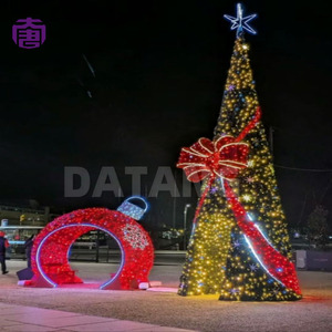 Solar Christmas Tree with LED Lights Outdoor Waterproof Decorative Tree for Garden Park Holiday <b>Lighting</b> - Product Image 4