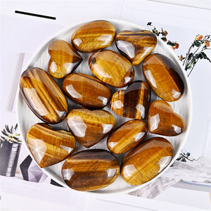 Оптовая продажа, Подарочные кристаллы, Лаки, энергетический камень, желтый тигровый глазок, пальмовое сердце для исцеления - Product Image 2