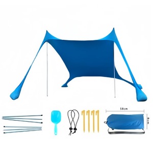 Sun Shelter Square Aluminum Pole Sunshade Beach <b>Tent</b> With Storage Bag And Accessories For Outdoor Camping Fishing - Product Image 2
