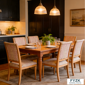 <span class=keywords><strong>Chaise</strong></span> <span class=keywords><strong>de</strong></span> salle à manger en polyester à motif classique FYZK |   <span class=keywords><strong>Chaise</strong></span> Parsons rembourrée <span class=keywords><strong>de</strong></span> style français pour hôtel, restaurant et salle d'événements OEM ODM - Product Image 3
