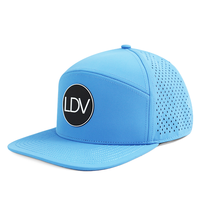 Casquette de baseball imperméable HS15, vente en gros d'usine, avec logo personnalisé, visière plate, 6 panneaux, snapback unisexe, pour activités de plein air, golf, randonnée