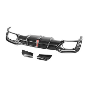 Diffuseur de pare-chocs arrière en fibre de carbone véritable style A avec éclairage LED pour Audi A5 S5 B9.5 2021-IN A5 S5 - Product Image 2