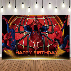 Toile de Fond <span class=keywords><strong>Spiderman</strong></span> pour Fête d'Anniversaire Garçons Décorations Joyeux Anniversaire Bannière <span class=keywords><strong>Spiderman</strong></span> - Product Image 5