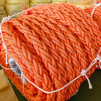 Corde d'amarrage marine haute résistance en polypropylène et polyester mélangés, 8 brins, 48mm, 64mm, 80mm, 96mm x 220m, prix usine