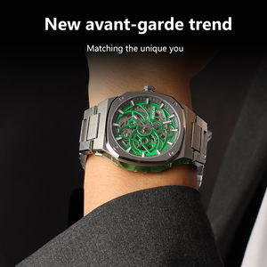 Reloj Mecánico Automático de Lujo de Alta Gama para Hombre, con Esfera Verde, Movimiento Visible, <span class=keywords><strong>5</strong></span> <span class=keywords><strong>Bar</strong></span>, Movimiento Mecánico Japonés NH70 - Product Image 3