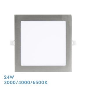 Downlight empotrable de 24W, 3000-4000-6500K, 2160lm, cuadrado, 1,3x22,5x22,5cm, corte 20, ideal para iluminación en interiores. - Product Image 1
