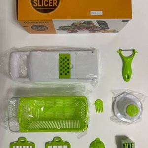 Éminceur de légumes multifonctionnel en plastique PP, râpe de cuisine, écologique, compatible lave-vaisselle, taille personnalisée, options multicolores - Product Image 1