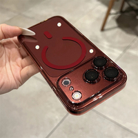 Coque transparente rigide ultra-fine pour iPhone 18 Pro 17 16 15 Pro Max 14 13 12 avec protection d'appareil photo et charge magnétique sans fil