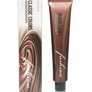 Toptan güzel çikolata serisi Salon kullanımı aromatik amonyak içermeyen kalıcı saç rengi kremi