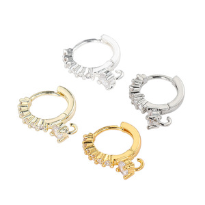 <b>Clip</b>-on Earrings Copper Alloy Micro Insert Round Women's Jewelry Accessories 18K Gold Plated 14K Gold Plated DIY Fashion - Product Image 4