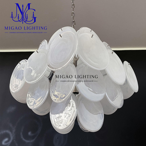 Lámpara de Araña de Cristal de Murano de Lujo, Estilo Medieval Francés, Cuadrada, con Capas Blancas en Forma de Nube, para Techos Altos, Villas y Hoteles - Product Image 6