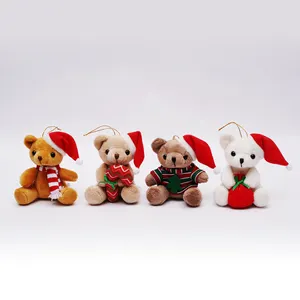 2024 Feliz Natal plush chaveiros brinquedos Natal animais de pelúcia enfeites de Natal mini brinquedos bonito crianças brinquedo