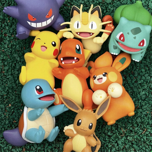 Série PaPa Blind Box Pikachu et Gengar : <span class=keywords><strong>Figurine</strong></span> Mignonne, Ornement de Bureau Relaxant - Product Image 1
