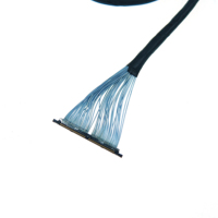 Câble coaxial micro LVDS EDP DF56 à 50 broches, pas de 0,3 mm, avec pinout inversé, longueur 400 mm, pour écran LCD industriel
