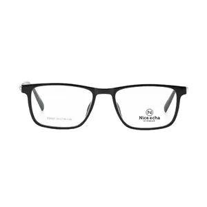 T9007 Net Rote transparente Brille quadratischer Rahmen kurzsichtige Männer und Frauen flaches Licht großes rundes Gesicht Anti-Strahlung dünnes blaues Augenglas