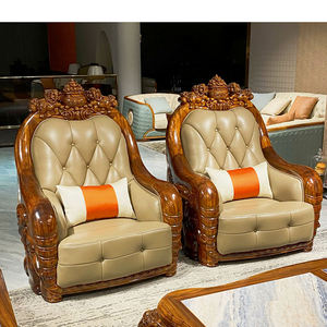 शाही ईबोनी सोफे सेट लक्जरी हस्तनिर्मित ठोस लकड़ी के फर्नीचर महल होटल लॉबी ओएम थोक के लिए - Product Image 4