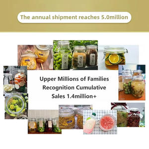 Venta al por mayor foodgrade tarro de almacenamiento de vidrio sellado remojo botella de vino comida caramelo almacenamiento tarro de vidrio con tapa de clip para el producto <span class=keywords><strong>IEKA</strong></span> - Product Image 6