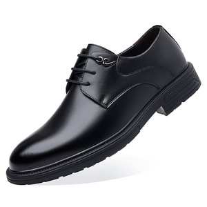 Chaussures habillées en cuir véritable pour hommes, style britannique, basses, pour le bureau et la carrière, noir et marron 6228 - Product Image 2