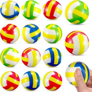 Balle anti-stress en mousse PU colorée en forme de ballon de volley, 63 mm, unisexe, pour extérieur, haute élasticité, jouet promotionnel personnalisable - Product Image 1