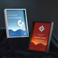 Plaque commémorative de luxe personnalisée en métal lumineux avec impression UV pour médailles créatives, lettres d'autorisation, d'honneur et de nomination