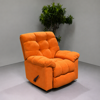 Fauteuil inclinable électrique en velours avec structure en fer et assise rembourrée pour salon, hôtel, appartement - Vente en gros