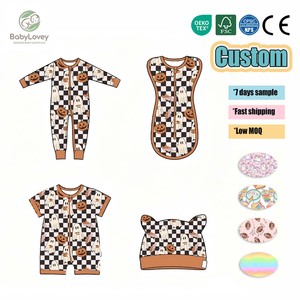 Babylovey Pigiami per Neonati in Bambù 230 Gsm Personalizzati con Stampe di Halloween, Basso MOQ - Product Image 1
