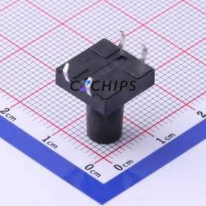 UK-B0224-G14-250 Tactile Switch Through hole-4P,12x12mm Switch Single Pole Single Throw Round Button 2.5N Through Hole - Product Image 2