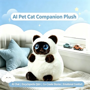 Gatto di Peluche AI per l'Apprendimento in Classe, Animale di Peluche Educativo con <span class=keywords><strong>Quiz</strong></span> Enciclopedico, Giocattolo Intelligente per Bambini - Product Image 3