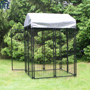 Kandang Anjing Luar Ruangan Berkualitas Tinggi dari Baja Karbon Anti Air dengan Lapisan Bubuk Pelindung UV, Tersedia dalam Berbagai Ukuran, Dilengkapi Atap - Product Image 1