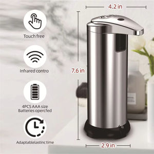 Dispensador de Jabón Automático de Acero Inoxidable a Pilas para Uso en Hoteles, con Sensor de Inducción, Accesorios para Baño - Product Image 2