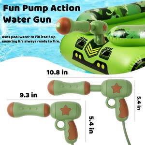 Bouées de piscine gonflables pour enfants, jouets aquatiques pour tout-petits avec canon à eau, radeaux de natation pour fête au lac et à la plage - Product Image 3