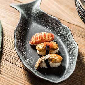 Grand disque de poisson en céramique créatif Assiette cuite à <span class=keywords><strong>la</strong></span> vapeur écologique avec chili haché Nouveau plat spécial pour <span class=keywords><strong>la</strong></span> tête de poisson - Product Image 1