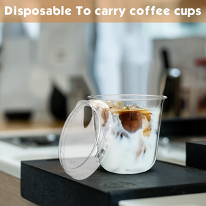 Custom Logo Disposable 10oz-24oz Clear PET <b>Plastic</b> <b>Cups</b> & Lids for Matcha Latte Ice Coffee Takeaway Use - Product Image 5