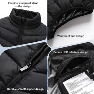 Veste d'hiver chauffante sans manches 4 zones de chauffage rechargeable <span class=keywords><strong>Gilet</strong></span> <span class=keywords><strong>chauffant</strong></span> pour femmes et hommes <span class=keywords><strong>Batterie</strong></span> non <span class=keywords><strong>incluse</strong></span> - Product Image 6