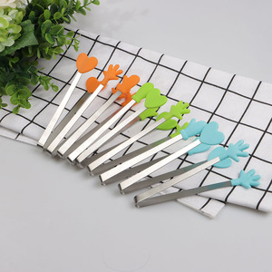 Silicone Mini Food <strong>Tongs</strong> 5Inch <strong>Hand</strong> Shape Serving Food Ice Cube Fruits Sugar Barbecue <strong>Tongs</strong> Kid for Colourful Small Food <strong>Tongs</strong> - Product Image 4