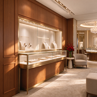 Aménagement intérieur de bijouterie de luxe, vitrine à bijoux en bois sur mesure, solution d'aménagement complet pour boutique de montres haut de gamme