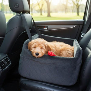 Luxe waterdichte zachte honden- en kattenautobed met aangepast logo, wasbare hoes, draagbaar, comfortabel en opvouwbaar - Product Image 4