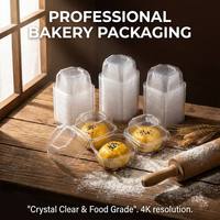Boîte d'emballage en plastique PET de qualité alimentaire, haute transparence, épaissie, pour jaune d'œuf, pâtisserie, gâteau de lune, mochi