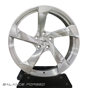 Cerchi Forgiati Personalizzati ET <span class=keywords><strong>J</strong></span> 18 19 20 21 22 Pollici Argento Spazzolato <span class=keywords><strong>a</strong></span> 5 Razze 5x112 5x120 5x114.3 per BMW Mustang Tesla Model 3 <span class=keywords><strong>Y</strong></span> - Product Image 2