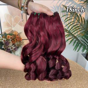 Lot de 12 paquets de cheveux bouclés rebondissants, 100g par paquet, extensions super double drawn, 100% cheveux humains, vente en gros - Product Image 1