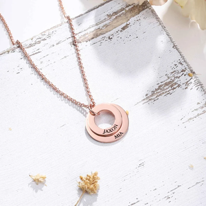 Personalisierte Mama-Halskette mit 2-6 Gravierten Anhängern, Edelstahl Silber Gold Roségold Schmuck, Muttertagsgeschenk für Frauen - Product Image 2