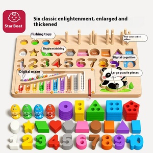 Giocattolo Classico Smart Board Educazione Precoce Puzzle in Legno Blocchi da Costruzione per Bambini 0-3 Anni <span class=keywords><strong>Giocattoli</strong></span> Educativi per Neonati di <span class=keywords><strong>1</strong></span> <span class=keywords><strong>Anno</strong></span> - Product Image 2